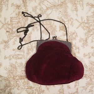 Vintage small velvety coin purse